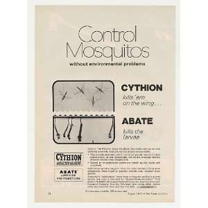  1972 Cyanamid Cythion Abate Mosquito Pesticide Print Ad 