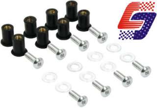 Service Champions   MOTORCYCLE ANODISED FAIRING SCREEN BOLTS SCREWS 