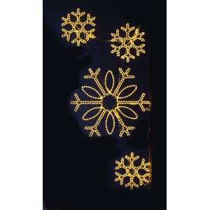 Lighted Holiday Display 1547 WW Pole Decoration   Snowflake Cluster 