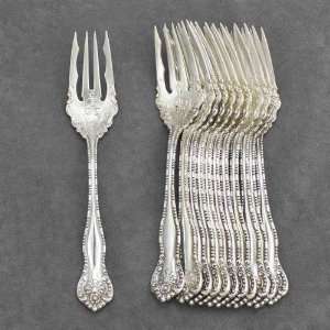  York by Wm. Rogers, Silverplate Salad Forks, Set of 12 