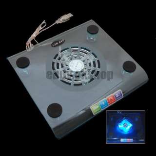 Blue LED PC Fan USB Notebook Cooling Cooler Pad Laptop  