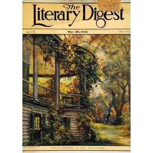 1933 Cover Literary Digest Aston Knight Cazenovia NY   Original Cover 