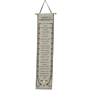  Cowboy 10 Commandments Tapestry Bannerette