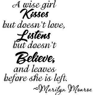 wise girlMarilyn Monroe Wall Quote Words Sayings Removable Wall 