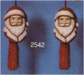 CERAMIC MOLDS SCIOTO 2 Santa Head ORNAMENTS #2542  