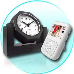  Covert Wireless Spy Camera Alarm Clock + Receiver w/LCD 