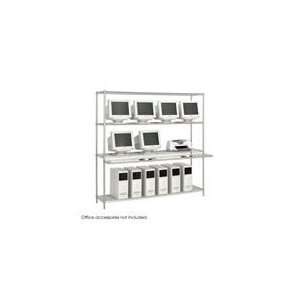  72W Wire LAN Management System in Metallic Gray by Safco 