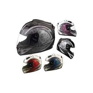  Gmax GM68 Crusader Helmet Small White/Red Automotive