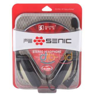 Somic ST 2688 3.5MM Stereo Headphone w/ Microphone Mic  