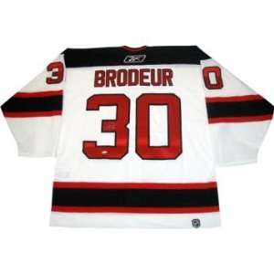  Martin Brodeur Jersey   White Reebok Replica   Autographed 