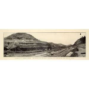  1909 Print Panama Canal Culebra Gaillard Cut Excavation 