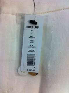 BNWT Helmut Lang Womens Pants 100% Silk soft white Authentic Retail $ 