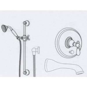   Shower & Tub Filler Combo Cupid C 7117 L CP