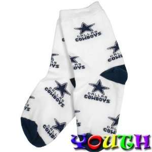  Dallas Cowboys Youth Logo Socks (White)