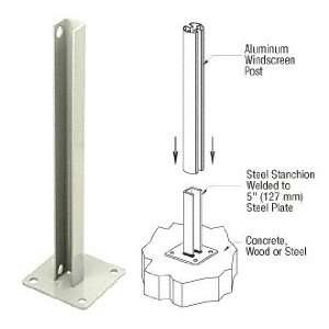   Steel Stanchion for 90 Degree Rectangular Corner Posts by CR Laurence