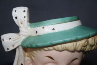 Lady Headvase Napco C3959C Hat w/ Bow Eyelashs  