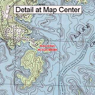  USGS Topographic Quadrangle Map   Buford Dam, Georgia 