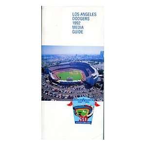  1992 Los Angeles Dodgers Media Guide Book Sports 