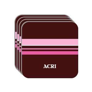 Personal Name Gift   ACRI Set of 4 Mini Mousepad Coasters (pink 