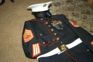 US Marine Corps Dress Blue Uniform 40R RECON USMC  