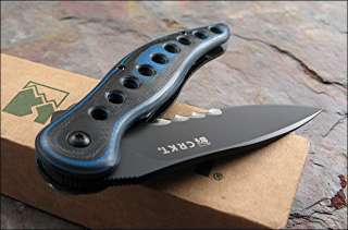   Premonition Black & Blue G 10 handles Knife1163K Columbia River  