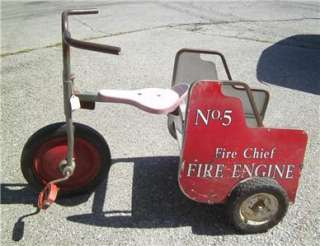   ANGELES CHILDRENS 3 WHEEL TRIKE TRICYCLE FIRE CHIEF ENGINE TRUCK NO.5