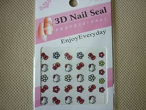 Hello Kitty 3D Design Nail Art Stickers   BRAND NEW IN PACKET (HK02 