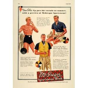   Ad David Doniger McGregor Mens Sportswear Clothes   Original Print Ad