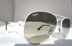 RayBan White RB 3025 Color 032/32 Sunglasses Glasses Authentic New 