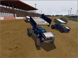 Dirt Track Racing Sprint Cars PC CD outlaw drivers winged car race 