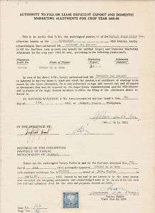 Philippines, 30c blue Fiscal on 1956 Notarized Document  