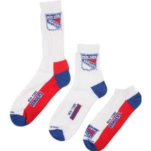  New York Rangers Mens 3 Pair Sock Pack