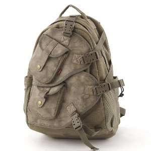 VANCL Western Frontier Rugged Canvas Backpack Army Green 