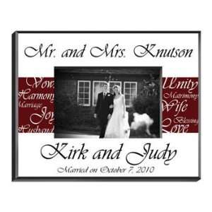   Mr. and Mrs. Wedding Picture Wine Frame