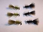 Pistol Pete Woolly Bugger, 3 Black, 3 Olive Size 10 Trout Pike Fishing 