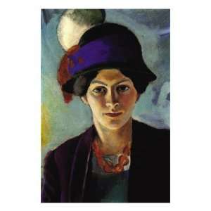  Portrait of The Wife of The Artist with a Hat Stretched 