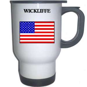  US Flag   Wickliffe, Ohio (OH) White Stainless Steel Mug 