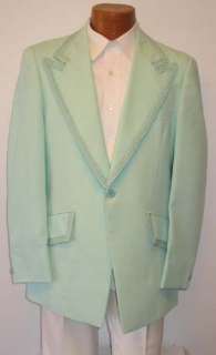 Vintage Retro Mint Green After Six Tuxedo Prom 38L  
