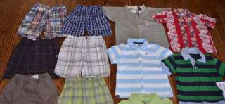 BOYS SIZE 4/4T 5 SUMMER CLOTHING LOT SHIRTS SHORTS GAP QUICKSILVER 