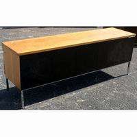 76 General Fireproofing Co. Chrome and Wood Credenza  