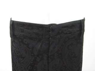WOMYN Black Paisley Print Slacks Pants Trousers Sz 14  