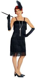 1920s Charelston FLAPPER Costume Dress Women Black  