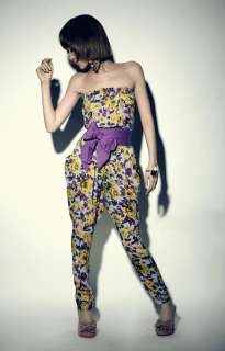 Women Summer Fashion Floral Jumpsuit Overalls Playsuit  