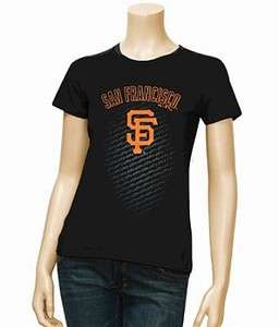 San Francisco Giants MLB Ladies Black Distinctive Edge T shirt 