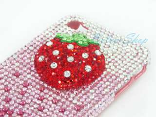 Bling Crystal Strawberry 3D iPhone 4 Case using Swarovski Elements 