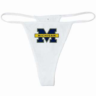 New Michigan Wolverines White or Pink Thong  