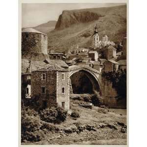  1926 Mostar Town Bosnia and Herzegovina Photogravure 