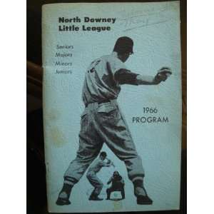   North Downey Little League Baseball   1966 Program Harry Carr Books