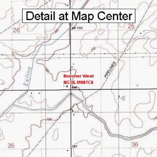   Map   Beecher West, Illinois (Folded/Waterproof)