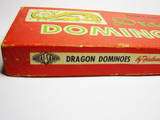 Vintage 1950s 1960s Halsam Dragon 920 dominoes double nine (9) wood 